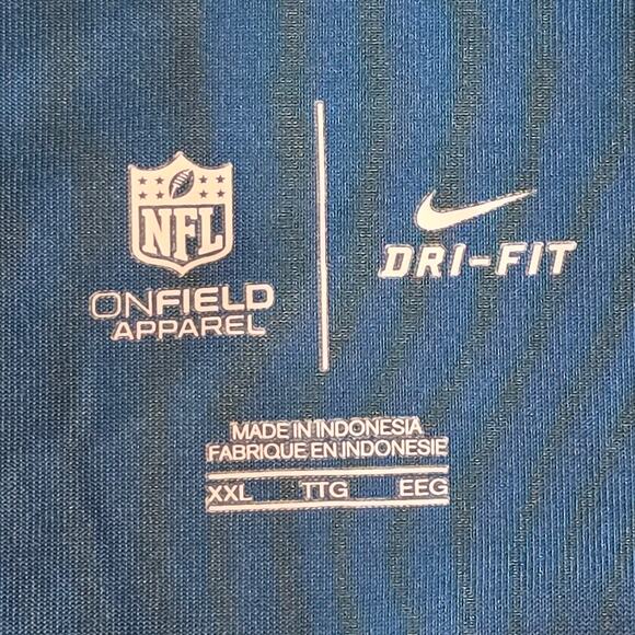 Nike Dri-Fit NFL On Field Miami Dolphins Polo Shirt XXL Aqua Blue - Picture 3 of 11